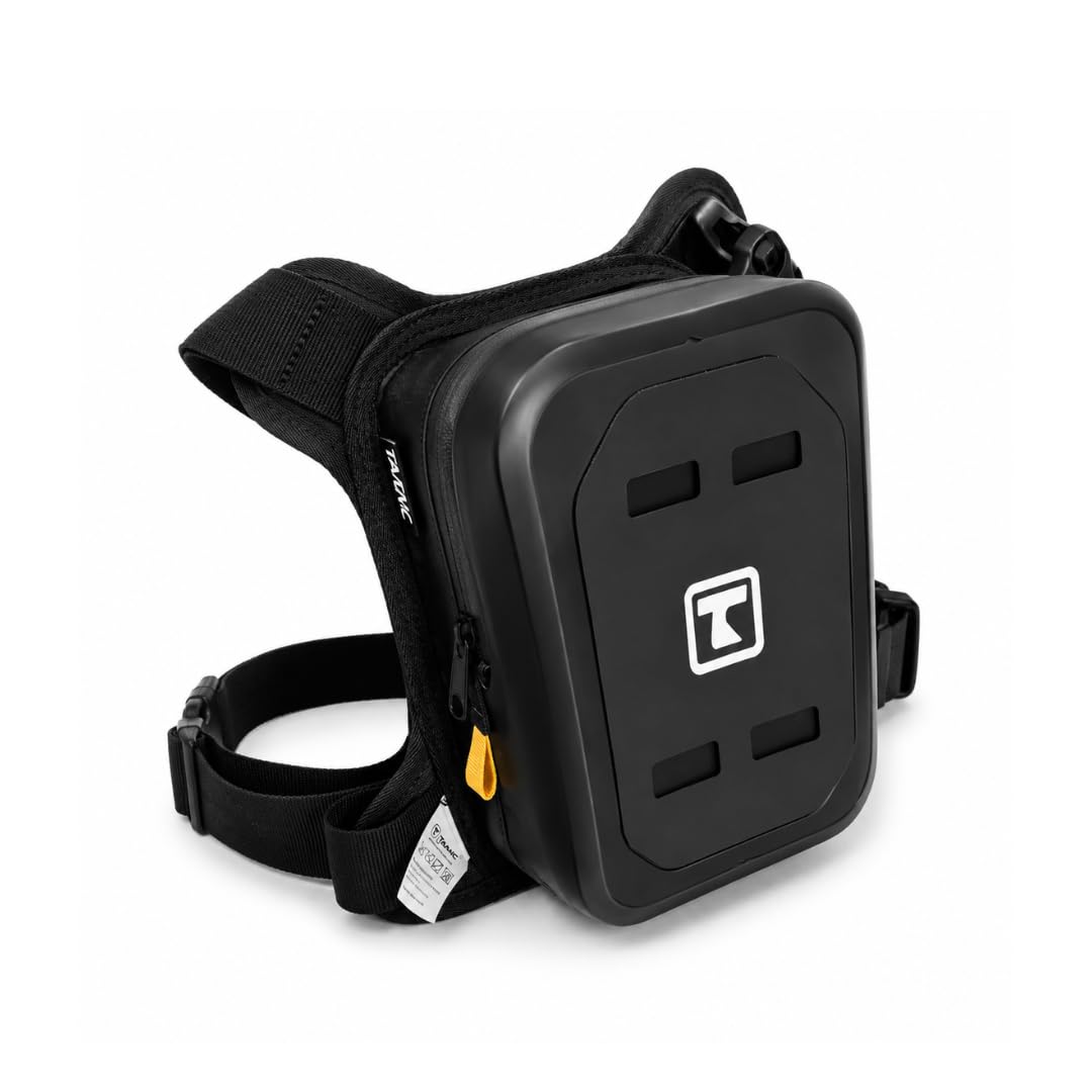 WP Motorcycle Thigh/Waist Bag Black | TPU Riding Leg Storage Pouch for Adventure Touring & Travel | Compact 2.2L Utility Bag with Zipper, Adjustable Straps, Ergonomic Fit & Quick Access Design-image-49