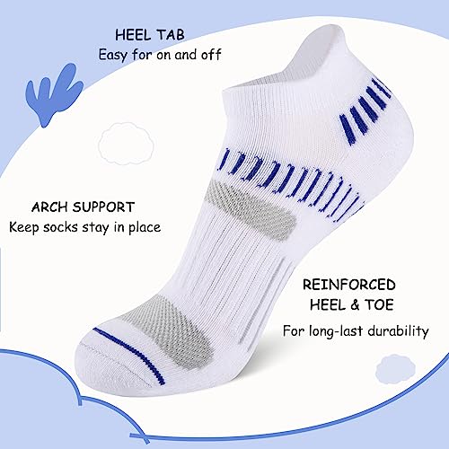 Comfoex 10 Pairs Boys Socks For Kids 4-6 8-10 6-8 Years Old Athletic Ankle Socks Short Cotton Socks With Cushioned Sole3