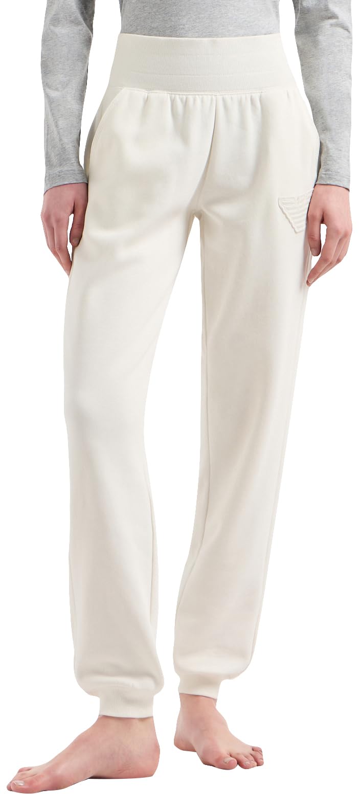 Emporio Armani Fuzzy Fleece Pants With Cuffs - sweatpants Kobiety