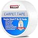 YYXLIFE Double Sided Carpet Tape ,2Inch x 20 Yards,for Area Rugs Carpet Adhesive Rug Gripper Removable Multi-Purpose Rug Tape Cloth for Hardwood Floors,Outdoor Rugs,Carpets.Heavy Duty Sticky Tape,YL