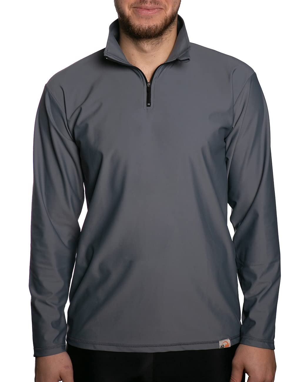iQ-UV Maglietta da uomo a maniche lunghe con cerniera bianca 4XL - Rashguard per uomo con protezione solare per sport attivi e acquatici - Maglietta da nuoto uomo - traspirante e ad asciugatura rapida