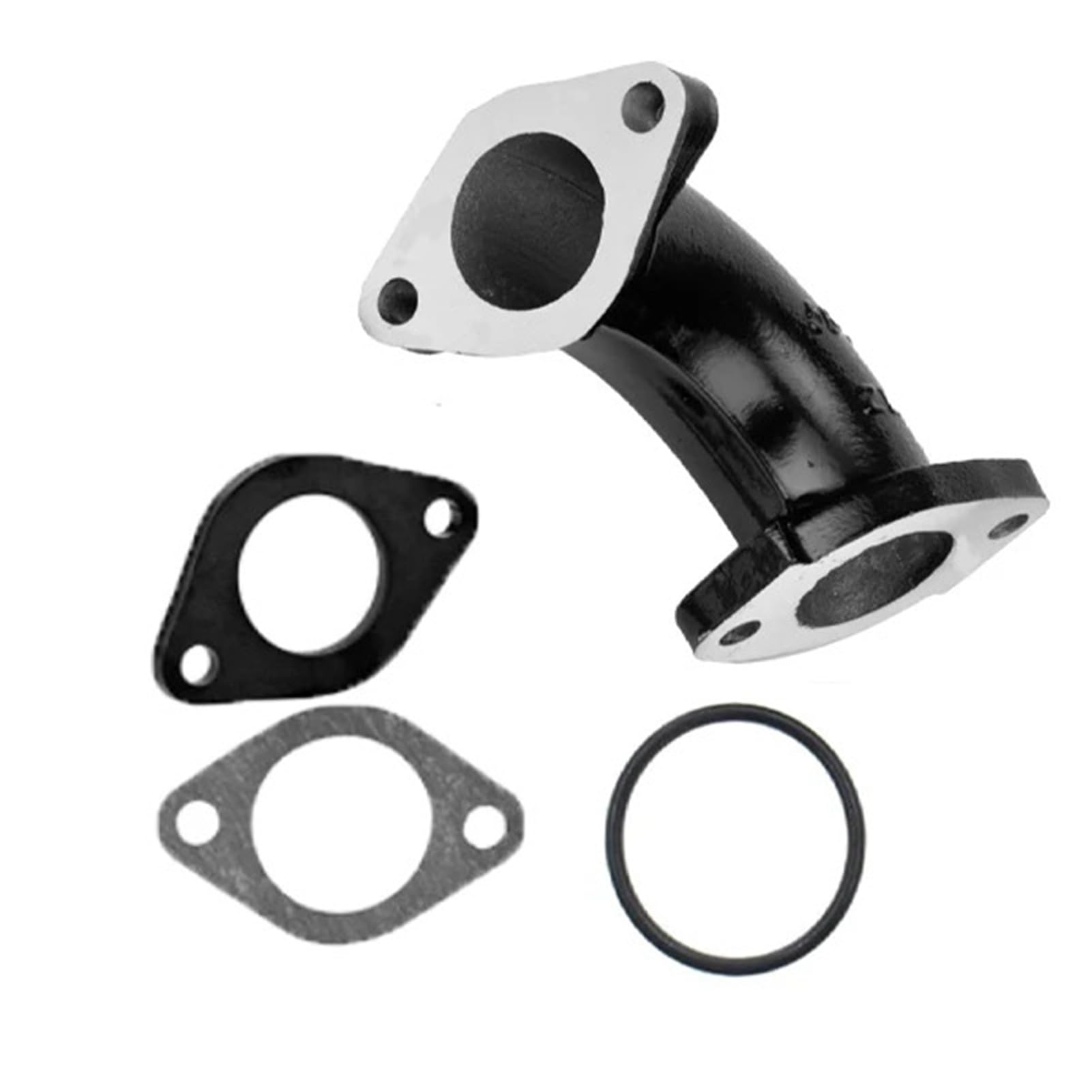 Ncrxq Black Intake Manifold Dirt Pit Bike Carburetor Rubber Mainfold Adapter Inlet Intake Pipe Kits For Vm22 Pz19 Yx125 Pit Dirt Bike(Black)