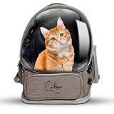 Caliipsso By LYNC Sac à Dos de Transport pour Chats avec Bulle - Sac de Transport pour Animaux de Compagnies Grand Espace Laisse de sécurité intérieur - Sac à Dos Chat Chien idéal Voyage et Randonnée
