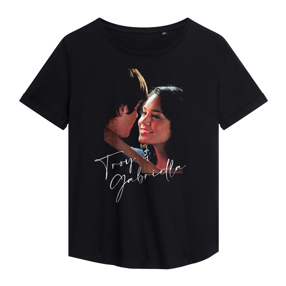 Disney High School Musical Love Ladies Fashion T Shirt, Black, XX-Large