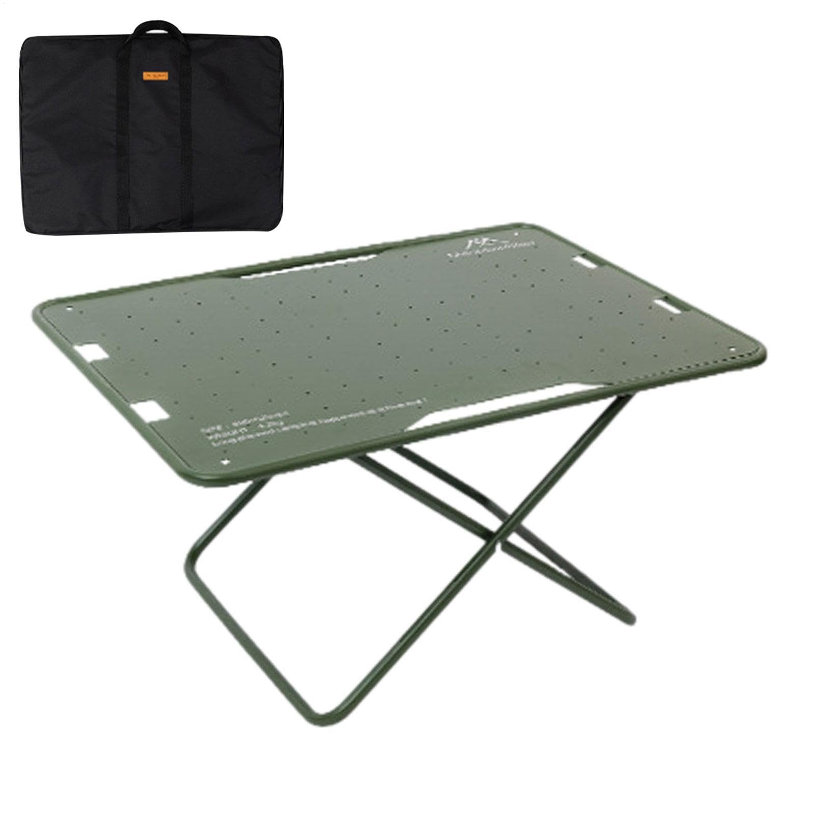 Table d'appoint de camping portable et robuste à forte capacité de charge pour gril