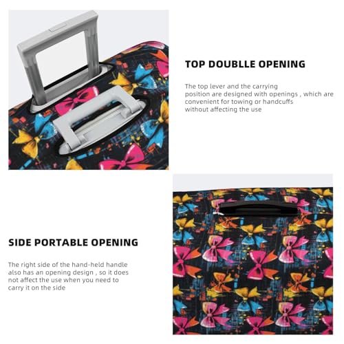 Luggage Cover Protector - Colorful Bow Print Suitcase Covers for Luggage Fit 29-32 Inch Suitcase4