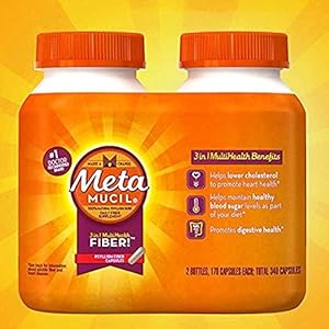 Metamucil Fiber Therapy for Regularity, Fiber Supplement, 170 Count (Pack of 2)