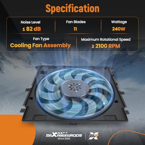 Image of maXpeedingrods Radiator Cooling Fan Assembly for Chevrolet Colorado 2015-2022, for GMC Canyon 2015-2022, 84188461 22980297 22980297PFM