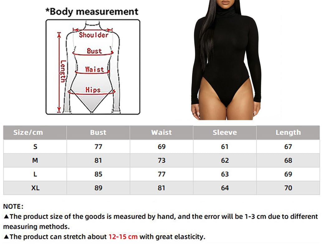 Body Damskie Z Długim Rękawem Wysoki Kołnierz Bodysuit Topy Sexy Slim Fit Bodies Nosić Podstawowy Strój Top Miękkie Ciepłe Koszule Kryty Elastyczny Shapewear Elegancki Jednolity Kolor
