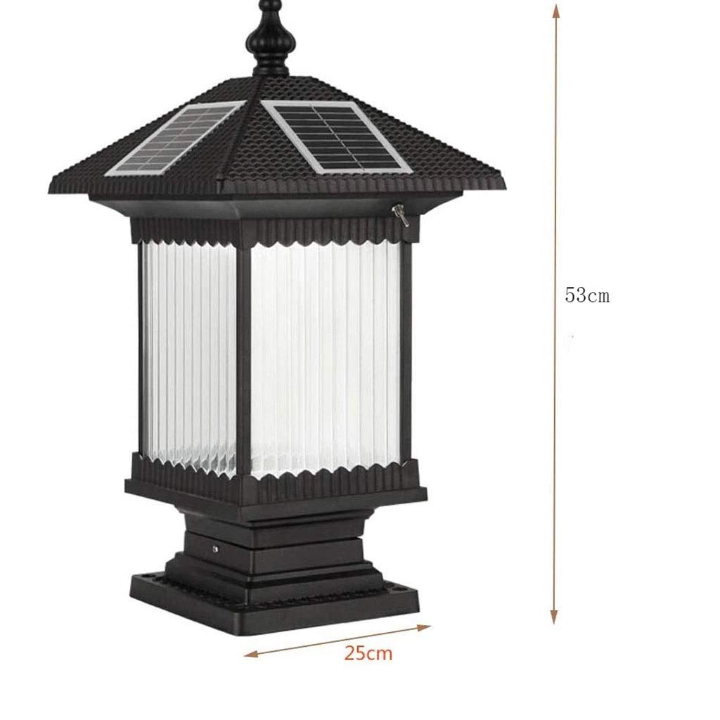 Oświetlenie dziedzińca oświetlenie uliczne zewnętrzne światło filarowe światło solarne wodoodporna zewnętrzna lampa ścienna aluminiowa retro ściana ogród kolumna reflektory