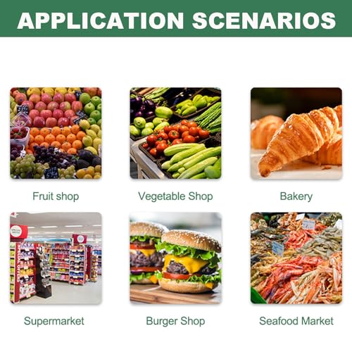 Báscula digital comercial con impresora térmica y pantalla LCD miniatura 5