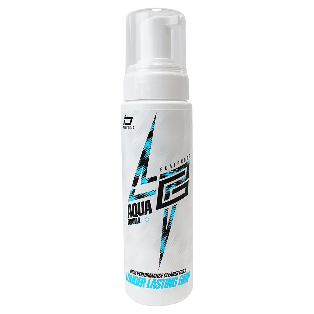 Goalproof Aqua Foama Nettoyant pour gants de gardien de but | Mousse de nettoyage pour gants de gardien de but | Mousse moussante pour gants de gardien de but | Prise en main plus durable