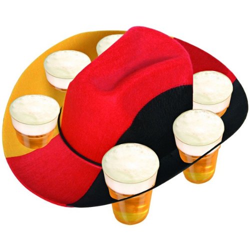 Erfurth Fun Beer Hat for 8 Mugs in German Style, Multi-Colour Colour, One Size