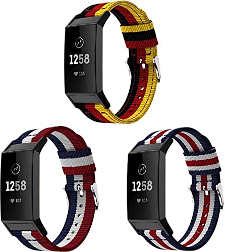 Classicase �R���p�`�u�� Fitbit Charge 3 / Charge 3 SE/Charge 4 (�t�B�b�g�r�b�g �`���[�W 4) ���v�o���h, �X�|�[�c���[�v�o���h �V�����i�C�����o���h �y�ʒʋC�� (3-Pack G)