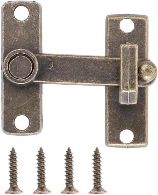 Pestillo de puerta y ventana corrediza en bronce con tornillos incluidos