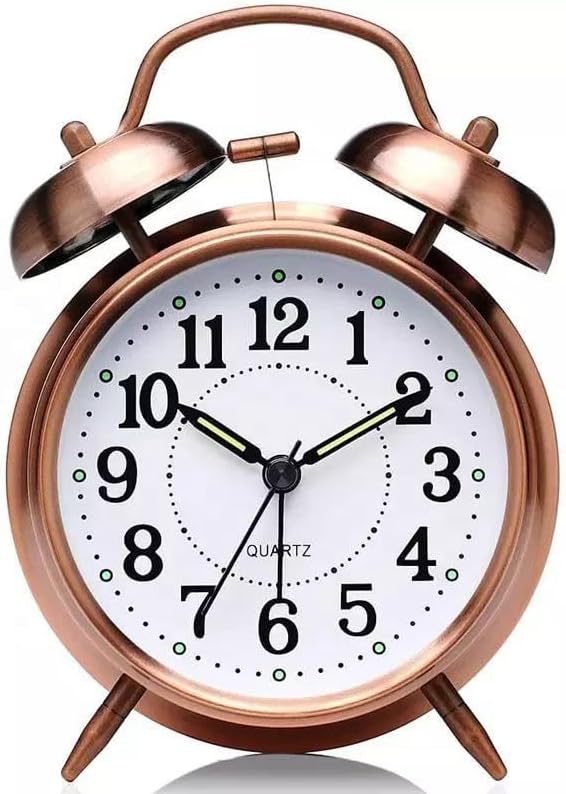 Relógio Despertador Analógico Vintage Antigo com Visor de 8 cm e ...