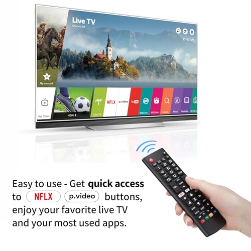 Image of Angrox Universal Remote Control for LG Smart TV for All Models LCD, LED, 3D and HDTV Smart TVs, Black | for All LG OLED 3D Thinq TVs | for AKB75095307 AKB75375604 AKB74915305 AK75675304 AKB76040302 AKB76037601 AKB75675313