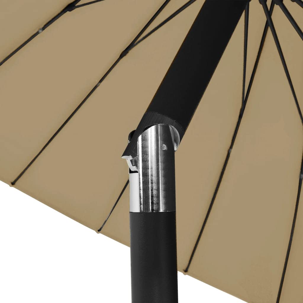 Parasol ogrodowy parasol przeciwsłoneczny do roślin, z aluminiowym masztem, 270 cm, zielony