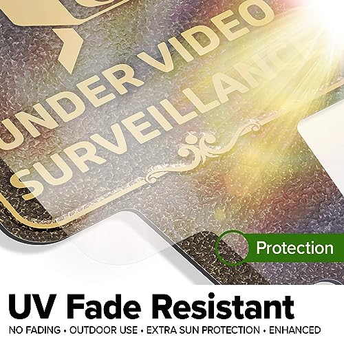 Image of Property Under Video Surveillance Sign, 9x17, Heavy Duty Integrated Ground Stakes, Indoor /Outdoor Use, Rust Free Aluminum Composite, Made in USA by My Sign center