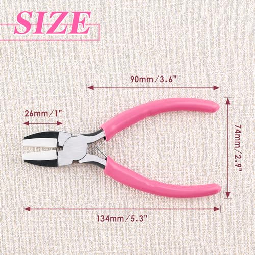 LEONTOOL Flat Nose Pliers for Jewelry Making with 2 Replacement Tips - Image 4