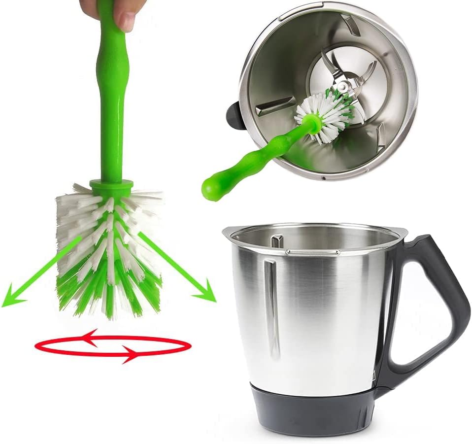 Miniatura 6 de Generic Robusta hoja de olla cuchillo limpiador de lavado para Thermomix TM31 TM5 TM6 TM21 procesador mezclador de alimentos (juego de tres piezas)