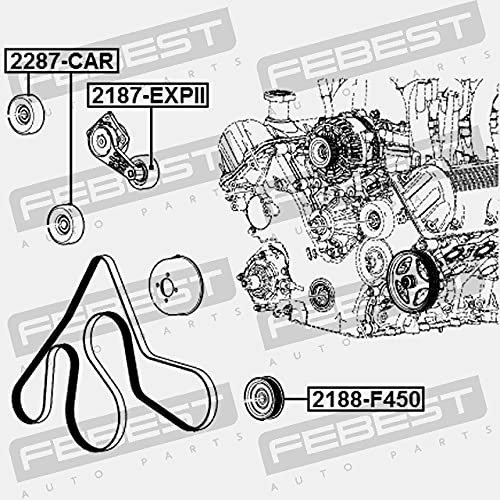 Pulley Idler Febest 2188-F450 Oem 6L3Z-6C348-A #TOP1