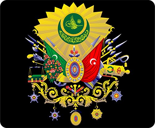 Sticker Design Shop Tapis de souris rectangulaire noir imprimé drapeau Osmanli Armasi Turquie Istanbul