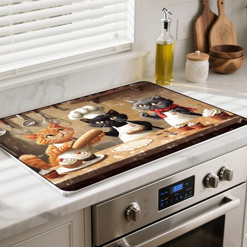 Image of Stove Top Cover for Glass Electric Stove (Cat, 30 inch x 21 inch)
