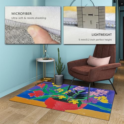 Chambre d'enfant tapis floral lavable pour éliminer facilement les taches - 5
