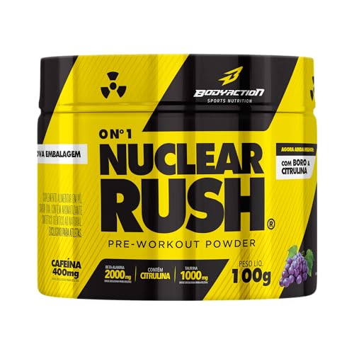 Pré Treino Nuclear Rush 100g Sabor Uva Bodyaction