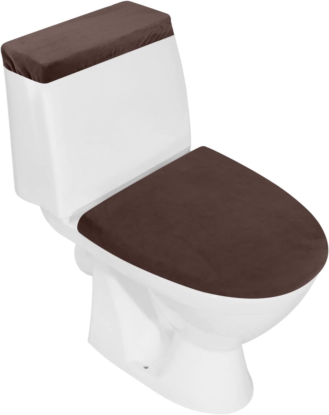 Stretch Velvet Toilet Lid Cover and Toilet Tank Lid Cover