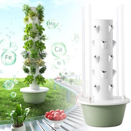 5-Layer Hydroponics Tower System - 20-36 Holes Hydroponic Growing Kit for Indoor Vertical Gardening, Efficient Hydroponic Growing Solution, Perfect for Home & Urban Gardens