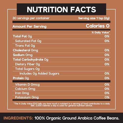 Miniatura 2 de Dolce Superfoods Café instantáneo orgánico - Certificado USDA, sabor audaz y suave, 14 onzas aptas para viajes, sin aditivos, sin OMG