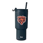 Simple Modern Officially Licensed NFL Chicago Bears 30 oz Tumbler with Flip Lid and Straws | Insulated Cup Stainless Steel | Gifts for Men Women | Trek Collection | Chicago Bears