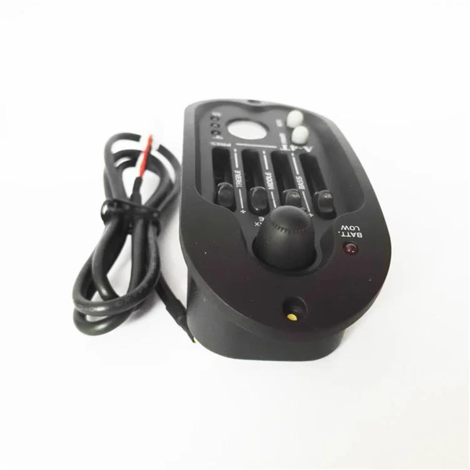 Preamplificatore per chitarra acustica ovale con equalizzatore a quattro bande e accordatore digitale rotondo Pickup Chitarra Acustica