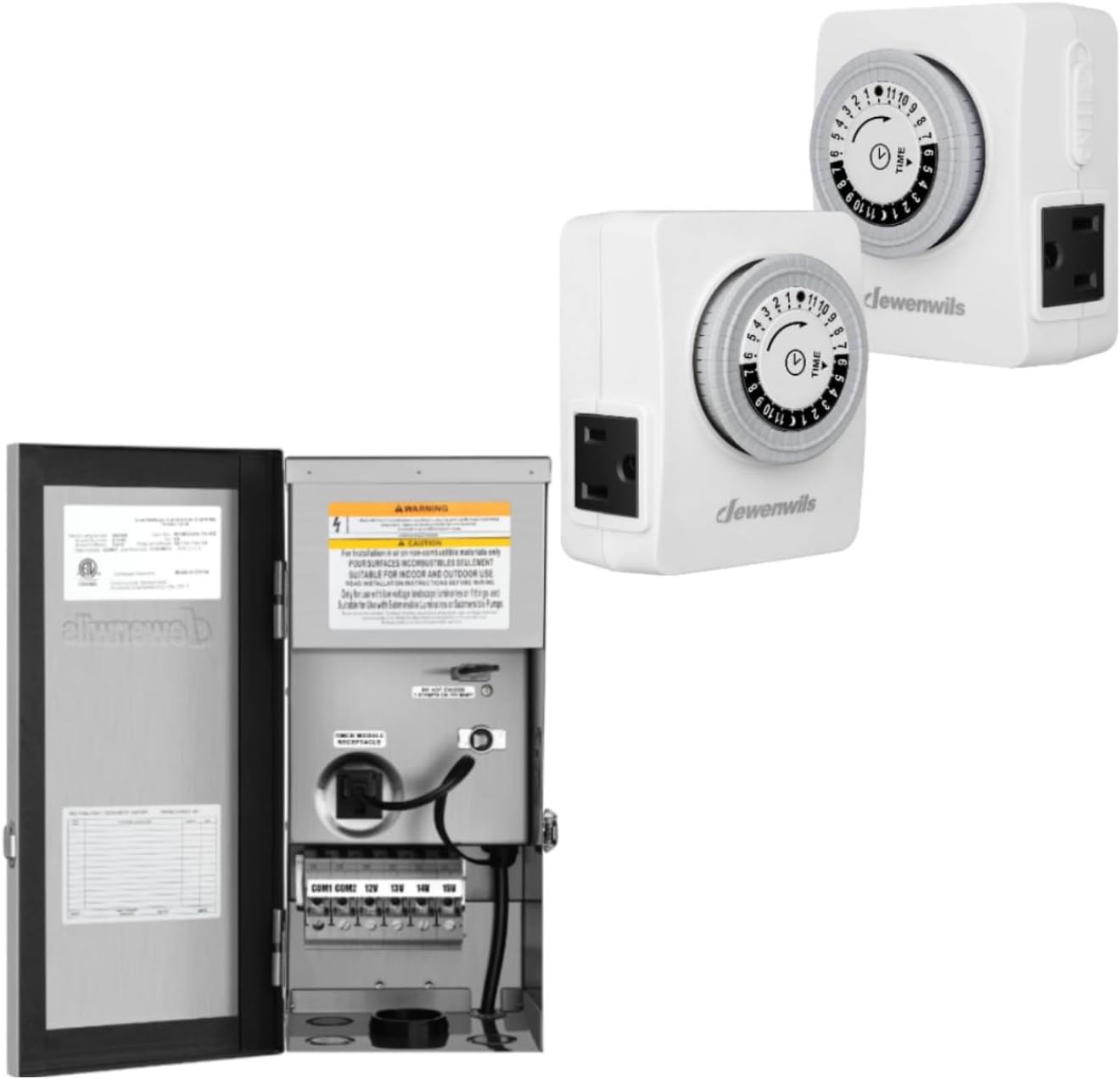 DEWENWILS 200W MultiTap Low Voltage Transformer, 24Hour Indoor