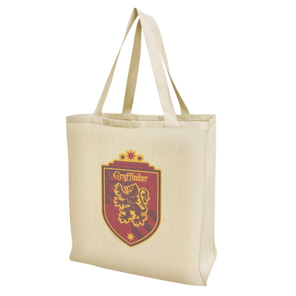 GRAPHICS & MORE Harry Potter Gryffindor Plaid Sigil Grocery Travel Reusable Tote Bag