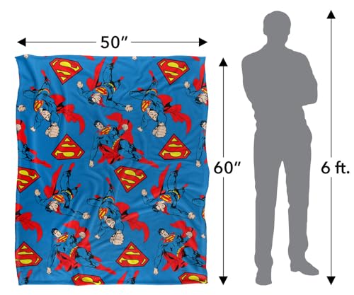 SUPERMAN Silky Touch Kuscheldecke, superweich, 152 x 127 cm