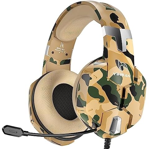 YINSAN TM-5 Camo Gaming Headset with Mic Cover
