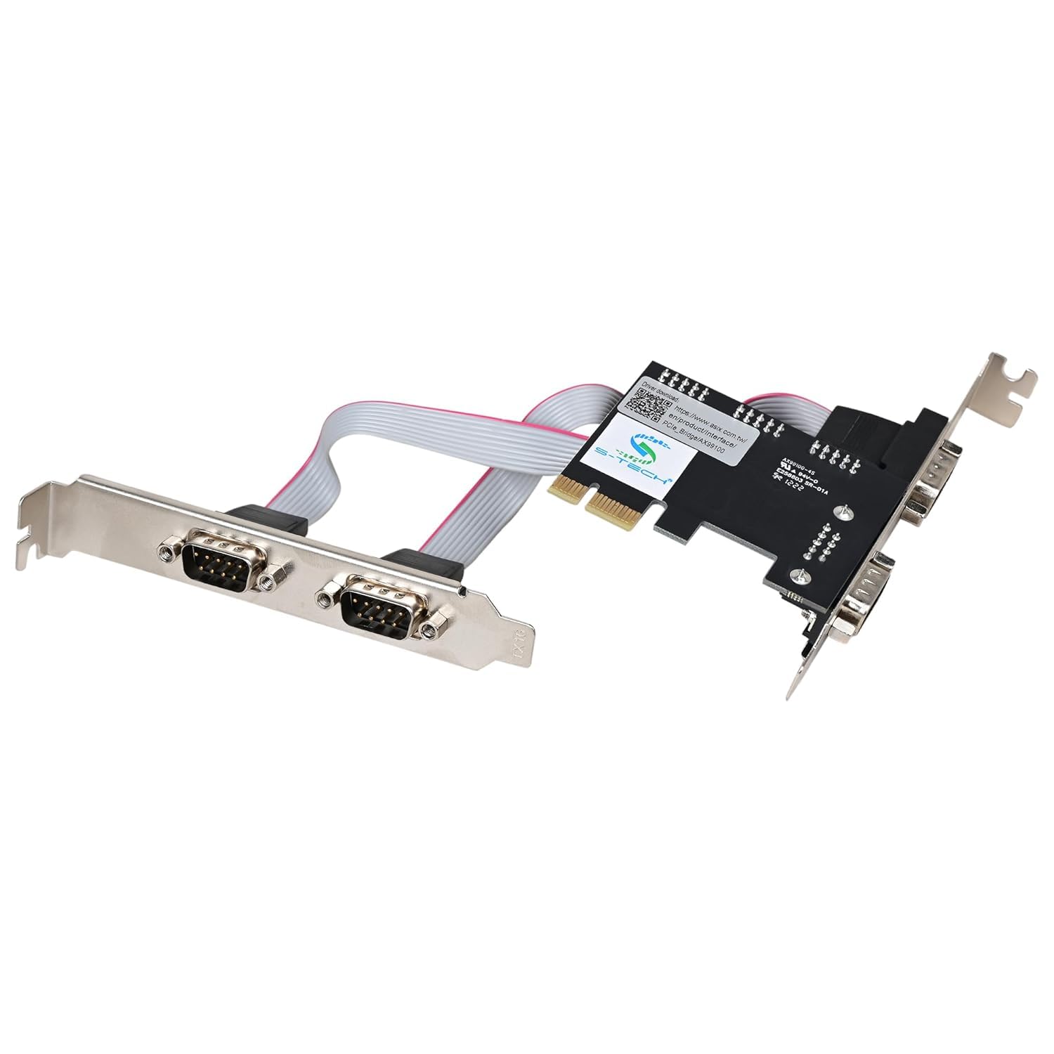 foxaa 4 Port PCI-E RS232 Serial Card, 4 x Serial DB9 Port PCI Express Expansion Card for PC-picture-19