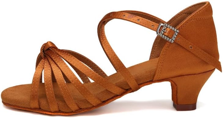 AOQUNFS Girls Latin Dance Shoes Low Heels Tango Salsa Ballroom Practice Performance Dancing Shoes,217XGG