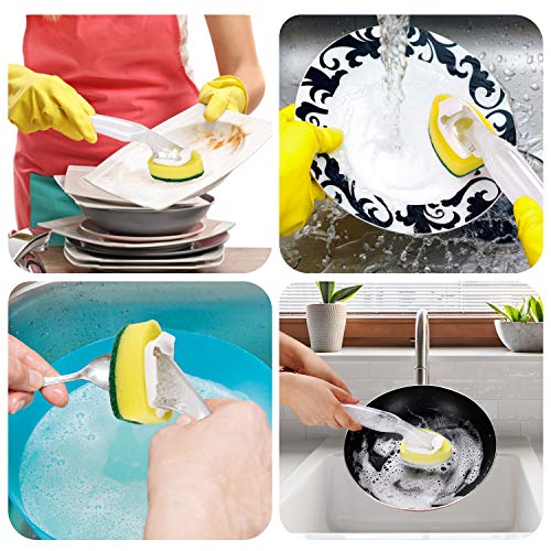Image of DYMOLL Dish Wand Refills 8Packs,Sponge Replacement Heads,Dish Wand Sponge Refill for Kitchen Cleaning (Pack of 2)