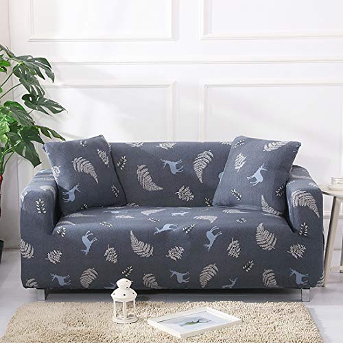 Housse de Canapé Extensible 3 Places, Revêtement de Canapé Imprimée Élastique, Couvre pour Canapé Protege de Meubles Polyester Spandex Cover