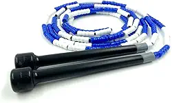 Corda de Pular Fitness Segmentada, Branco/Azul, Prottector