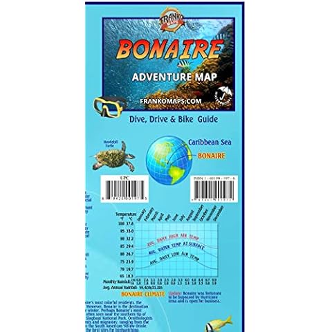 Bonaire Adventure Map Dive Drive & Bike Guide Franko Maps Waterproof Map Cover