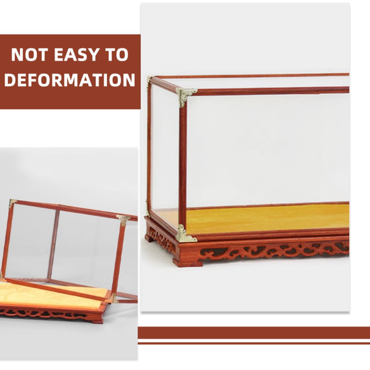 Lurrose Caja Expositor Transparente Multifuncional para Escritorio Soporte para Figuras y Objetos Decorativos Vitrina Protectora Pequeña para Colecciones el Hogar