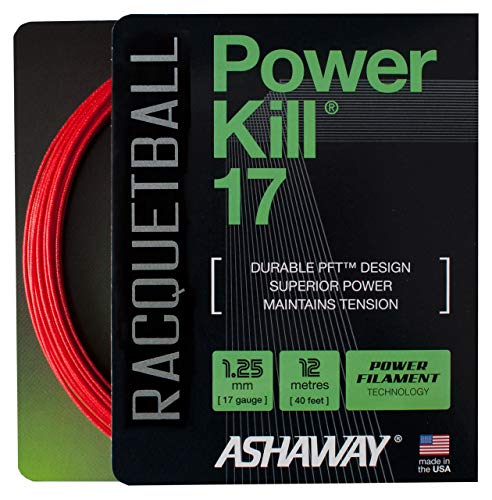 Corde Ashaway PowerKill 17 pour raquette jauge de 1,25 mm