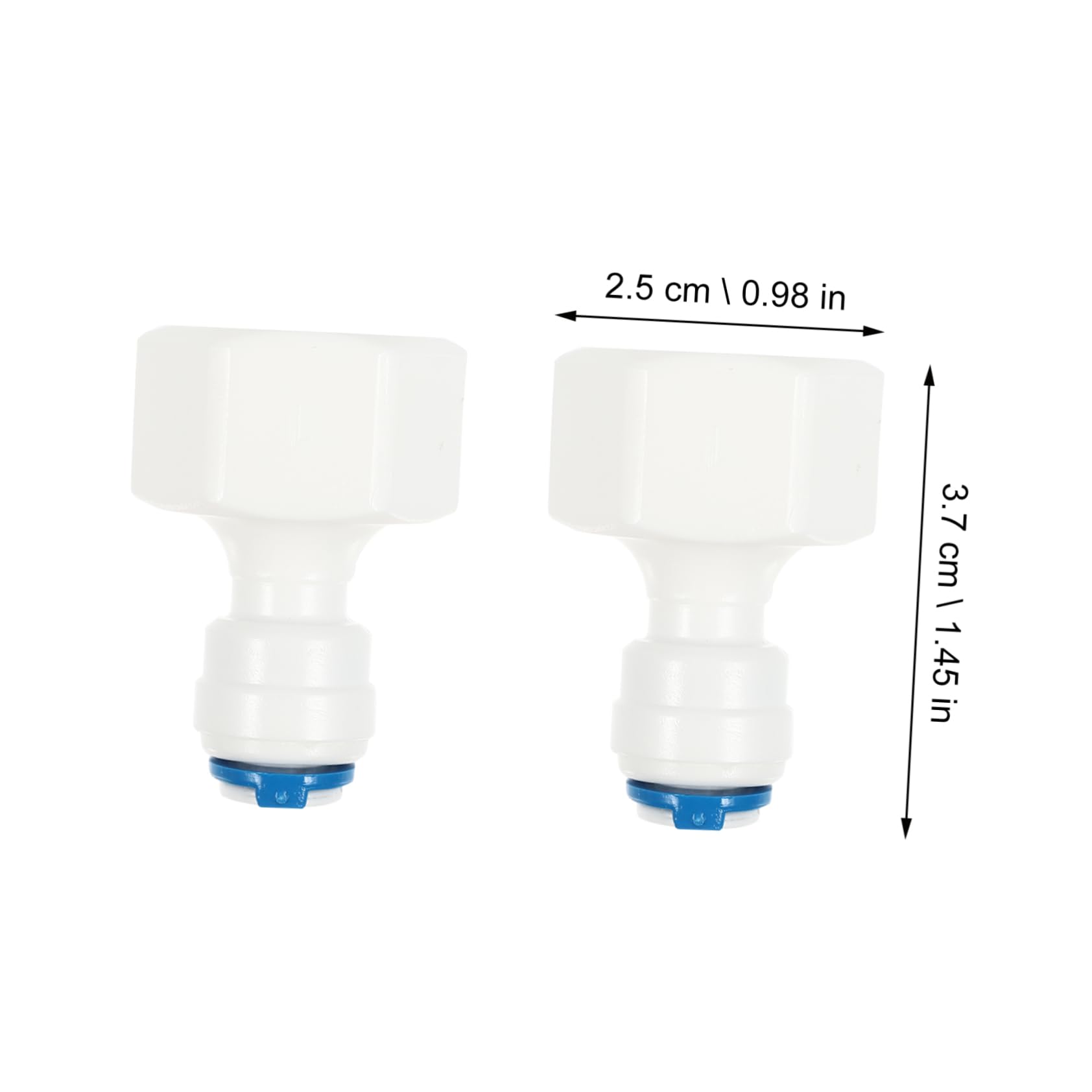 MUSISALY 6Pcs Quick Connect Water Filter Adapter Fitting for Water Purifier System Plastic Connector with Leak Design for Plumbing