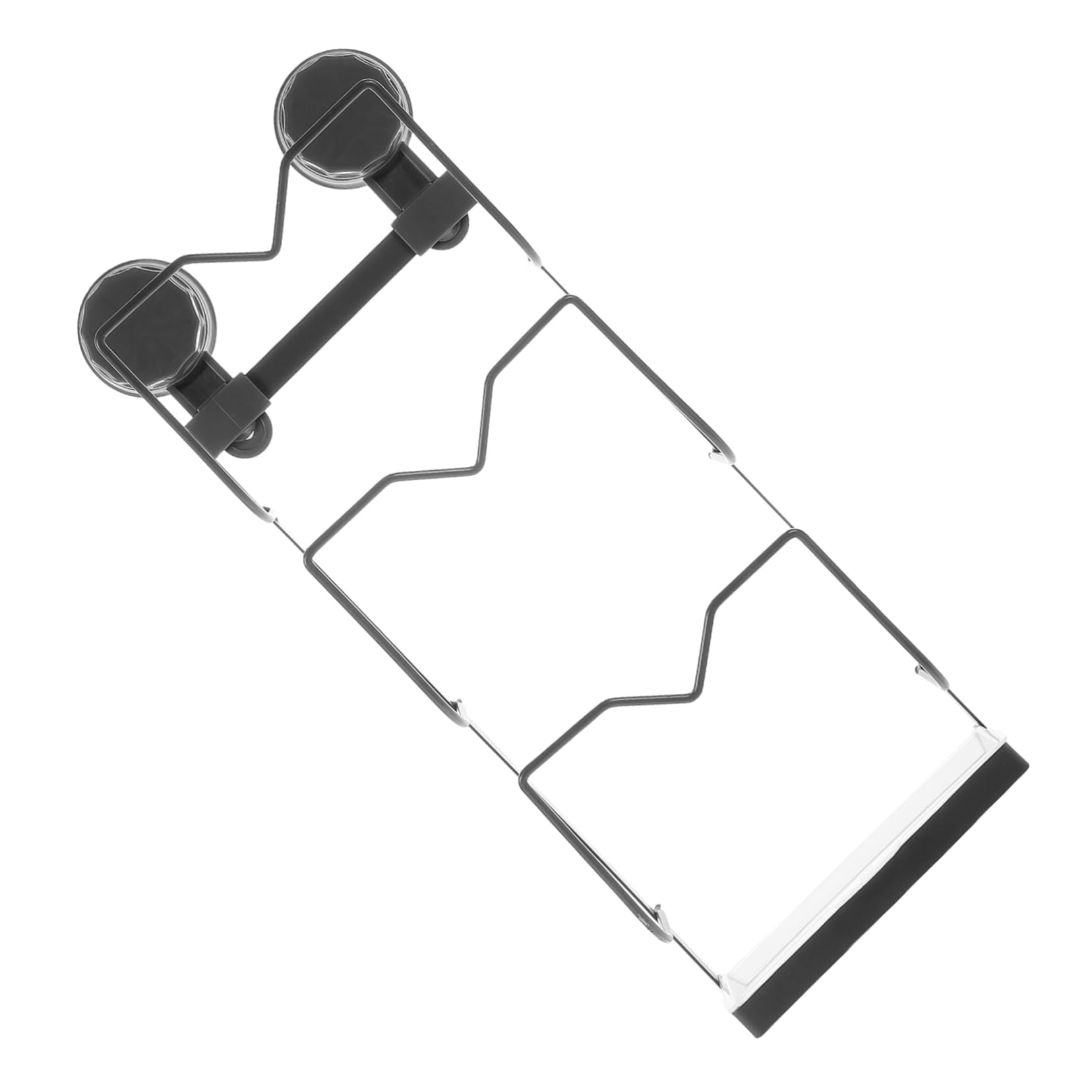 Estante para Tapas de Ollas Negro de Abs y Acero Inoxidable 1 Pieza | Ventosa, Instalación sin Taladro, Resistente al Desgaste, Fácil de Limpiar, para Varios Tamaños de Tapa