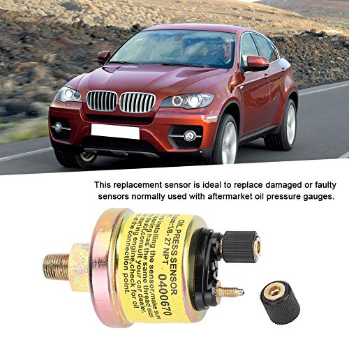 Image of Oil Pressure Sensor, Universal 1 /8 NPT Car Replacement Engine Oil Pressure Sensor for Aftermarket Gauge